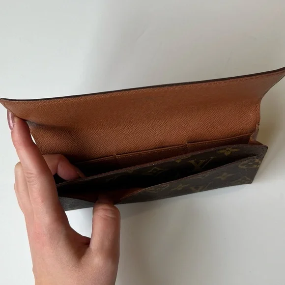 Authentic Louis Vuitton Canvas Monogram Long Large Bifold Passport Card Wallet